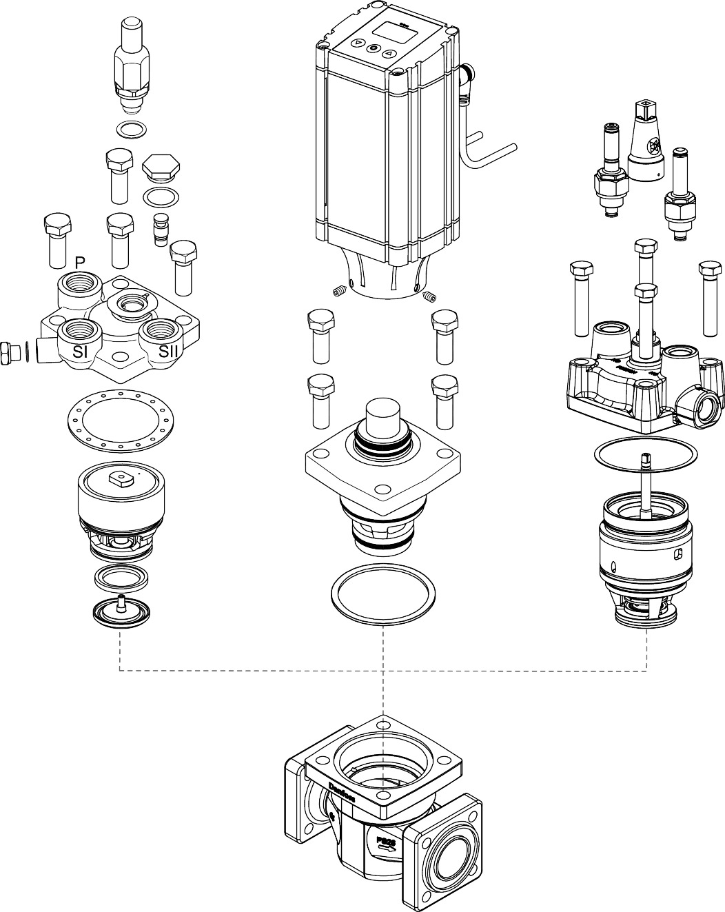 Multifunction valve body, ICV 65 PM, Flange