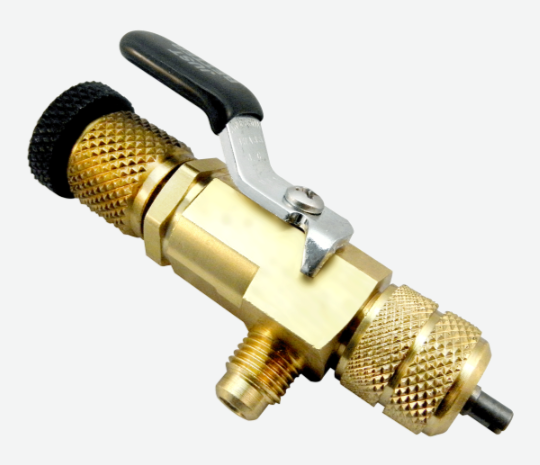 Vacuum Rated Valve Core Removal Tool with Access Port