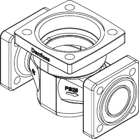 Multifunction valve body, ICV 65 PM, Flange