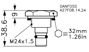 PM and ICS Blanking plug A+B, ICS 100 - 150