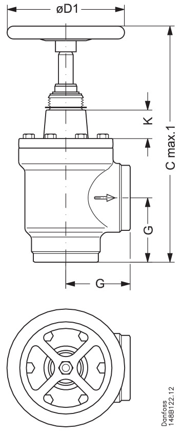 Shut-off valve SVA-S 200 Steel