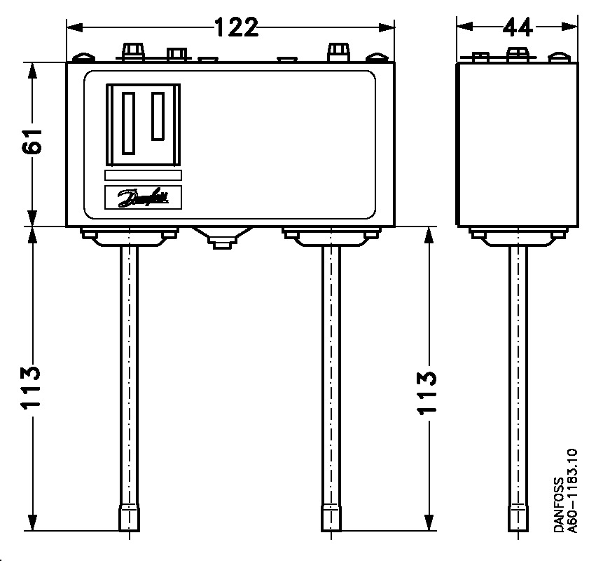 KP15 Pressure Switch HP/LP  HP Auto Reset - LP Auto Reset Con =1/4" ODF