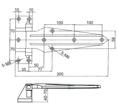 CT-1470 Hinge Front Mounted Per Pair