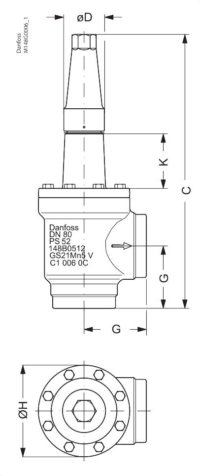 Check and stop valve, SCA-X 80