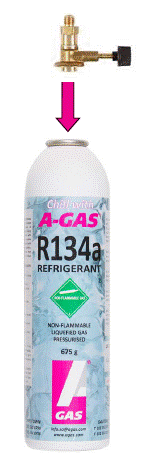 R134a 900g Rapid Charge Aerosol Can